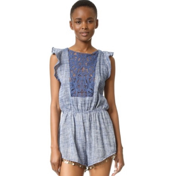 Anthropologie Line & Dot Ravie Appliqué Romper - Picture 2 of 5